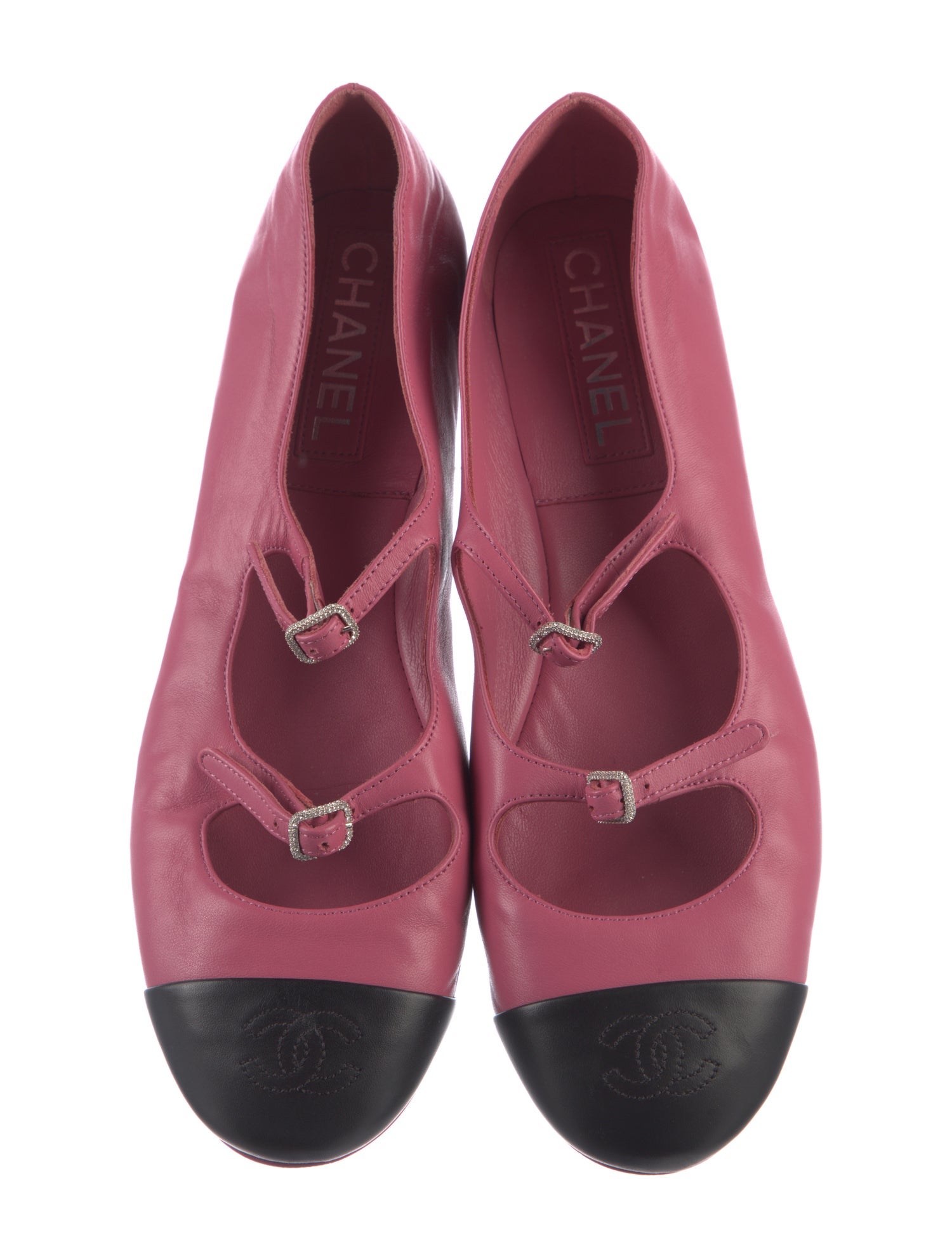 Chanel 2023 Interlocking CC Logo Mary Jane Flats